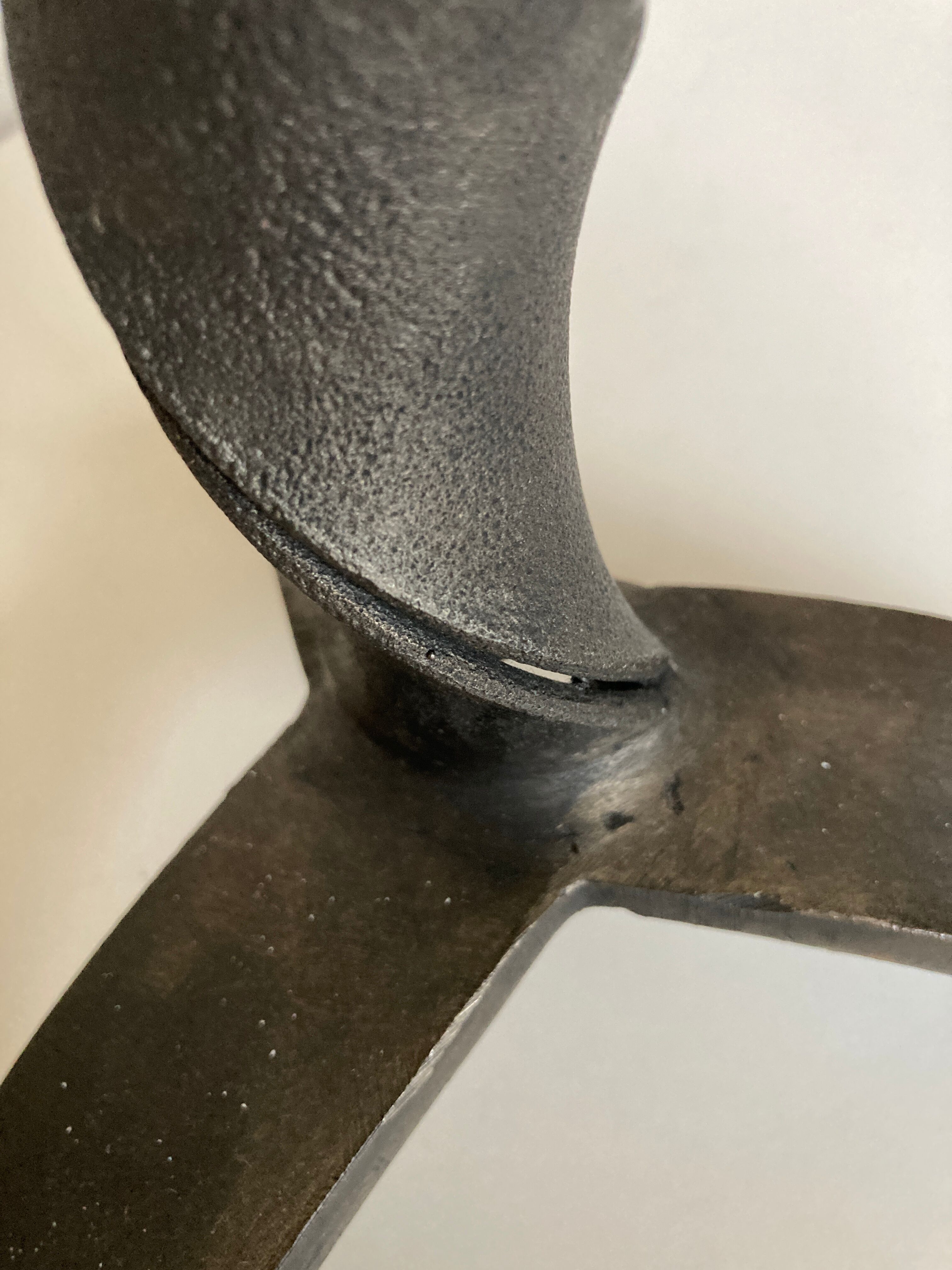 Brutalist beaten iron lamp 1970