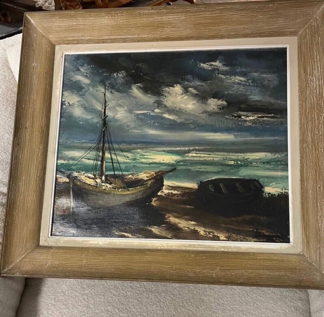 Maurice Vlaminck oil on canvas seascape