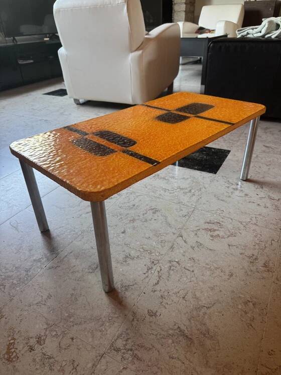 Coffee table attributed to Juliette Belartie – Epoxy resin – Around 1970