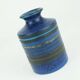 Vase du milieu du siècle bruno gambone, studio de poterie italien, décor à rayures