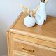 Commode vintage rénovée, chêne blond, pieds compas, années 50 60