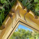 Vintage rectangular mirror in gilded wood h49 xl35