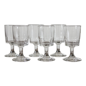 6 verres à vin blanc - anciens verre