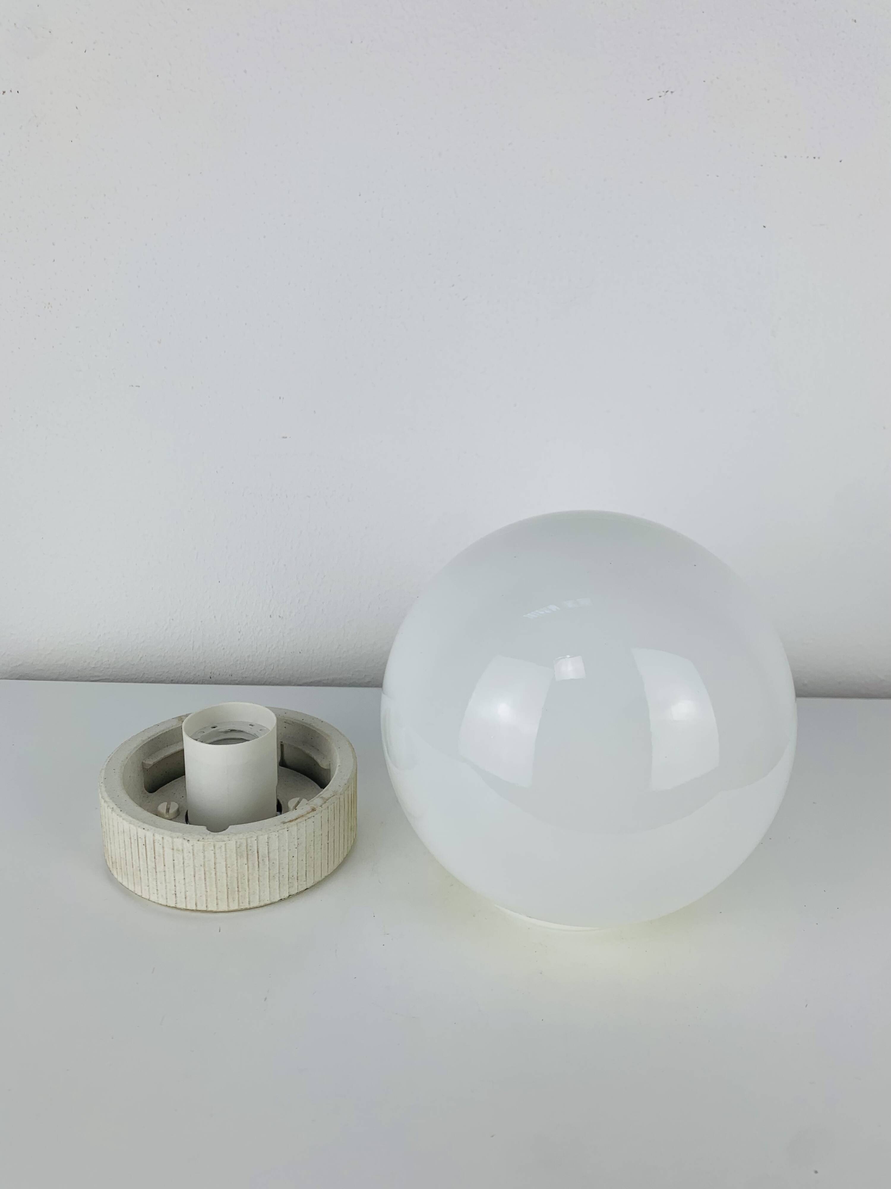 Vintage opaline ball wall light