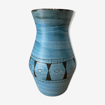 Vallauris blue vase