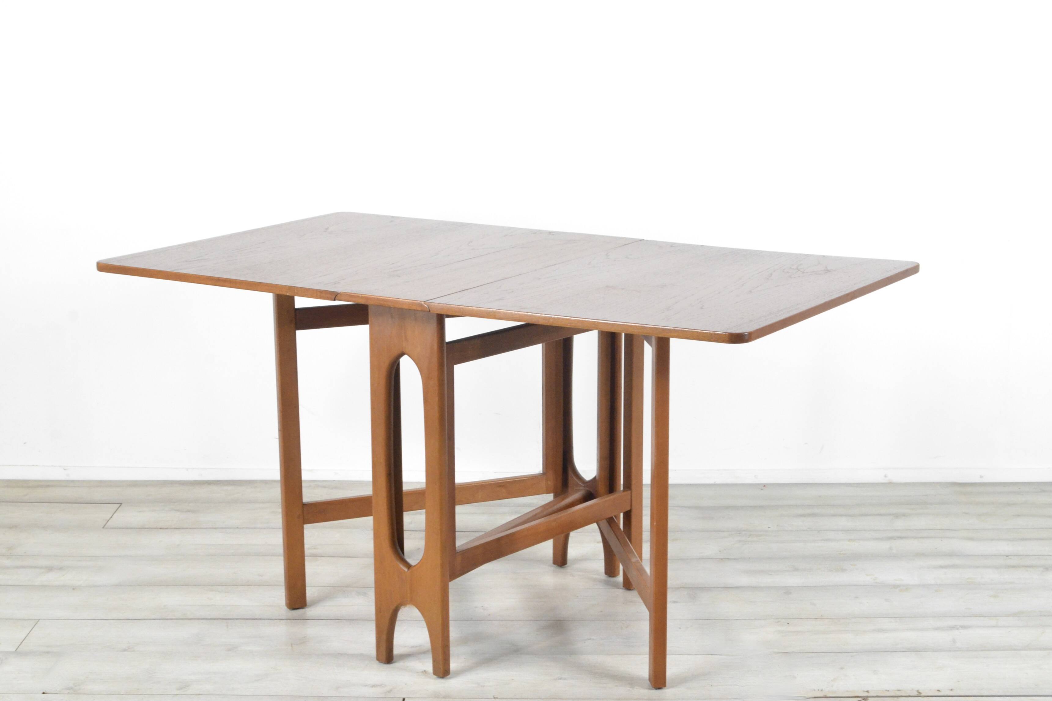 Midcentury McIntosh Drop Leaf Teak Table Modern Danish Style