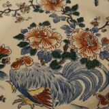 4 assiettes faïence gien xix modèle coq et pivoine export rare