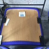 Set of 6 blue Howe 40/4 stacking chairs by David Rowland