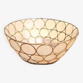 Mother-of-pearl and gilded brass basket