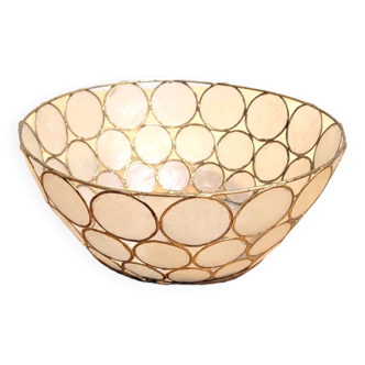 Mother-of-pearl and gilded brass basket