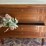 Dresser art deco top green veined marble