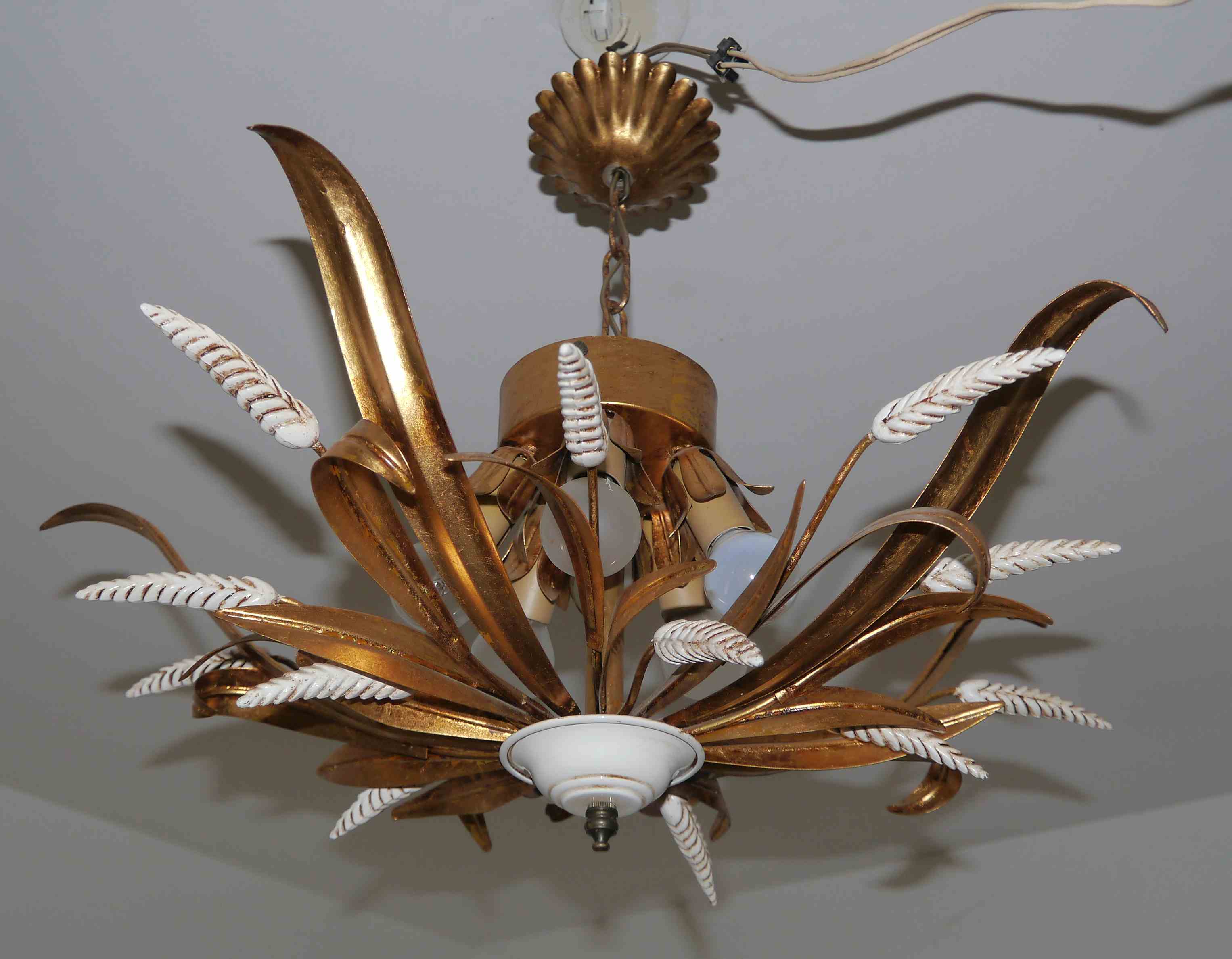 60's suspension lamp style ears of wheat