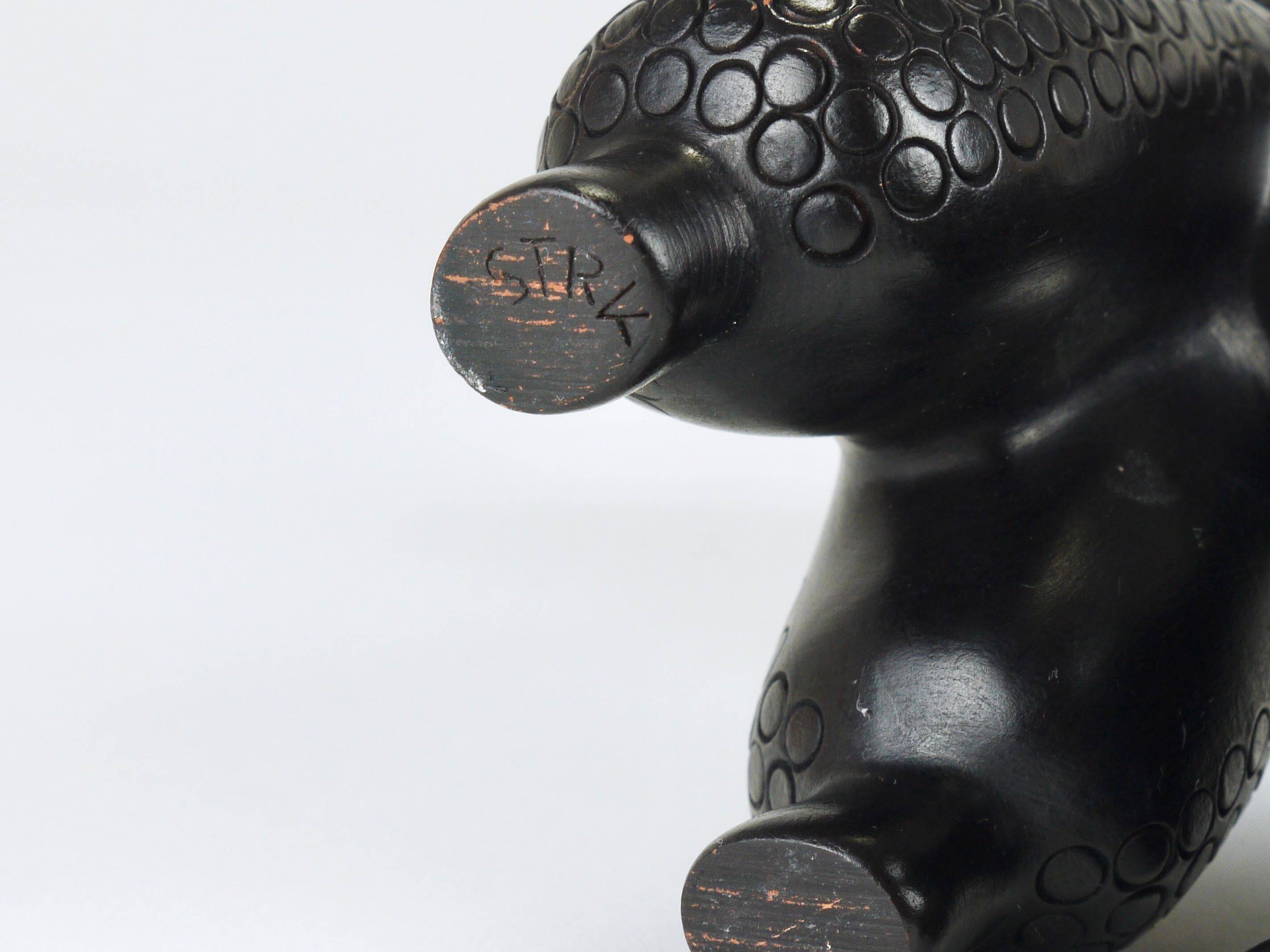 Charming Poodle Figurine Sculpture by Leopold Anzengruber, Austria, 1950s