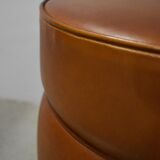 Sheep leather pouf