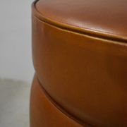 Sheep leather pouf