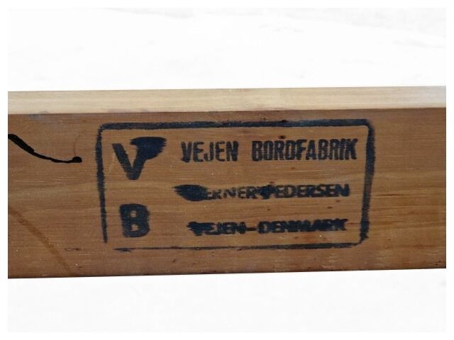 Table de repas danoise par Verner Pedersen scandinave teck 1950 estampillée