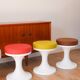 Tulip stool in Plastic and Wool, Mocha Mousse, Space Age Design, 1970
