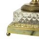 Lampe de table Empire en cristal taillé motif diamant et bronze doré