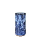 Blue and white glazed Ceramic Vase by Valholm Keramik, Denmark