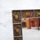 Vintage hand-painted wooden mirror