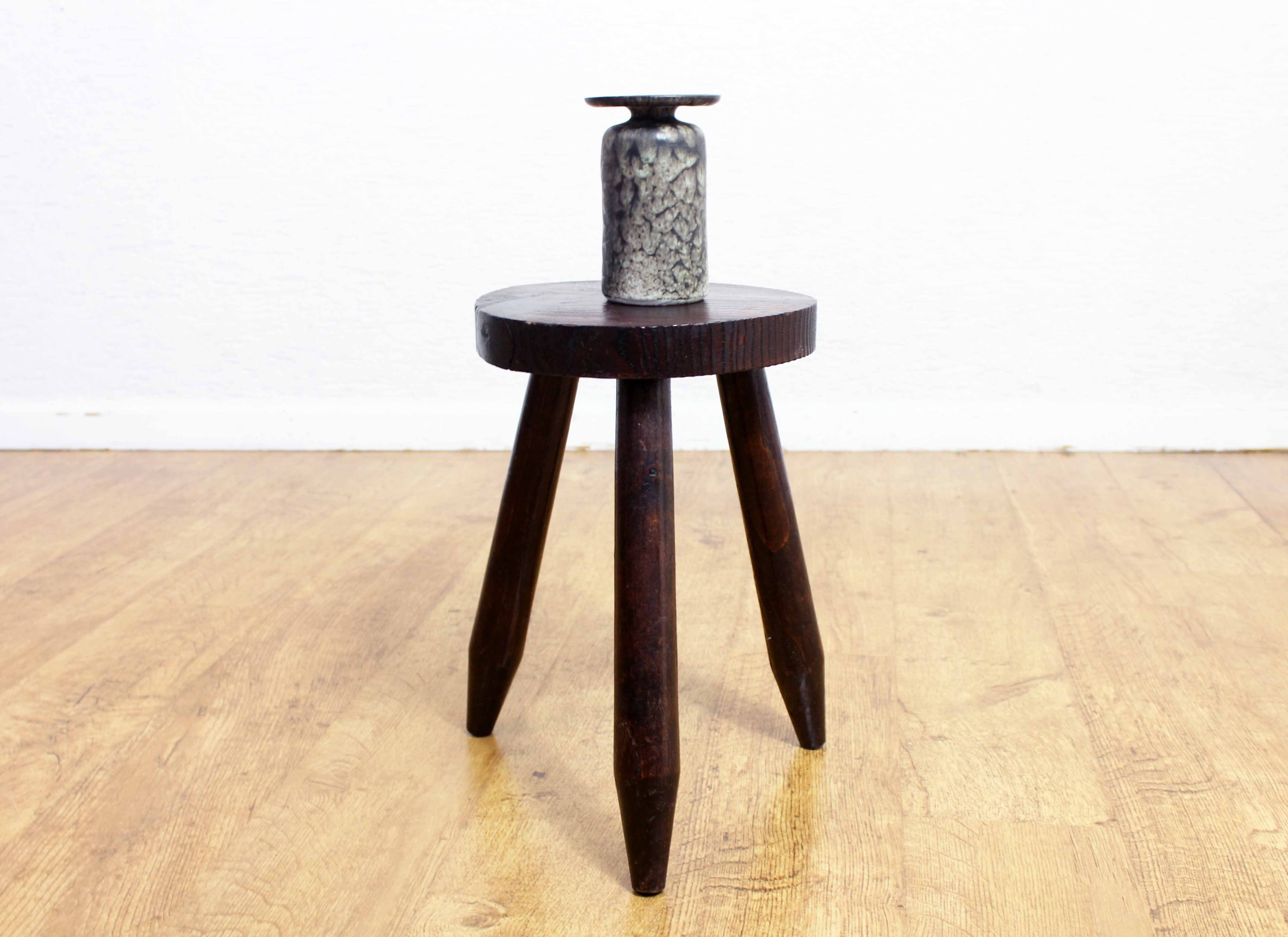 Old solid wood stool