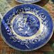 4 flat plates "blue willow"