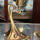 Pair of Art Nouveau style candlesticks. Solid bronze.