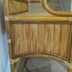 Vintage console/desk made of natural woven rattan, 1960s