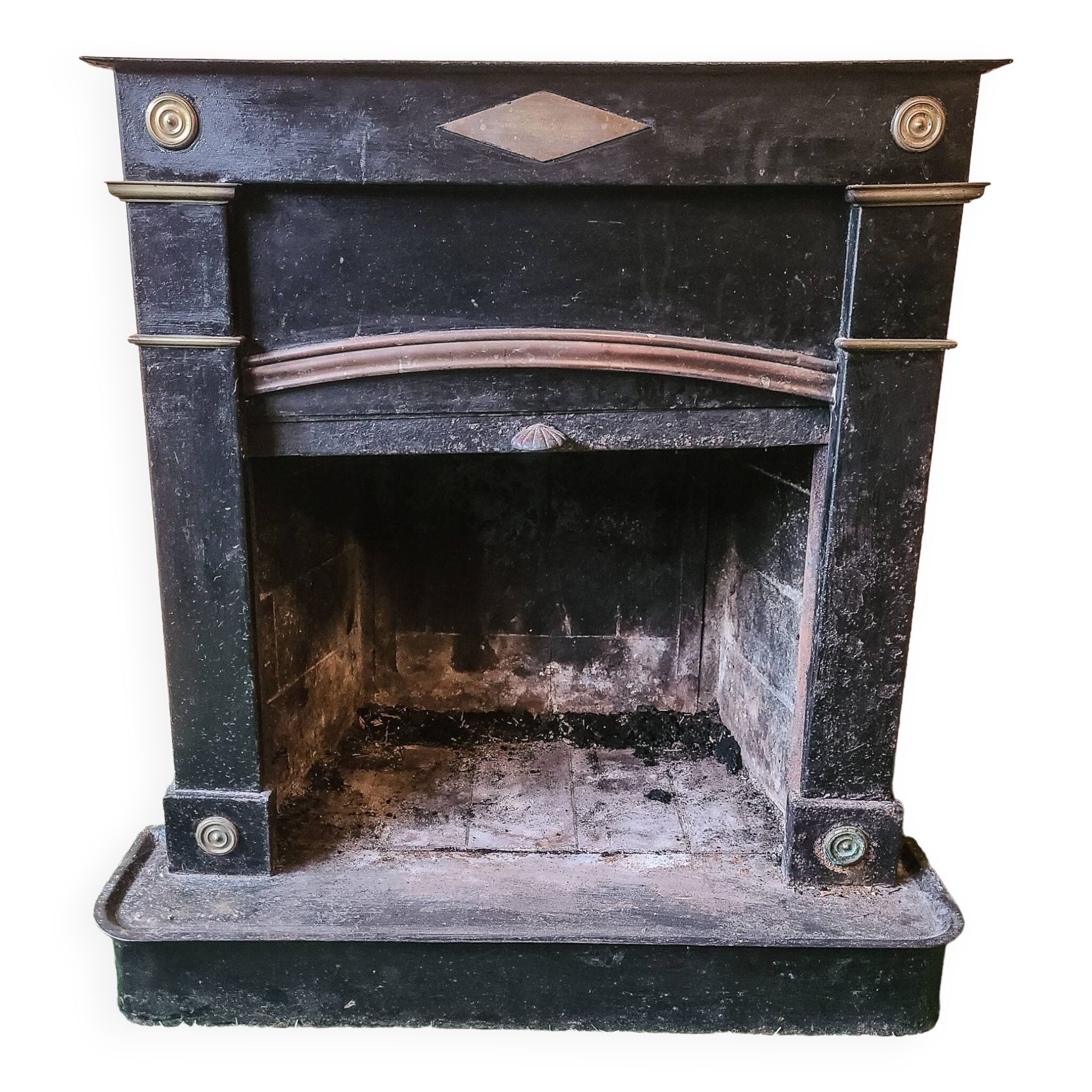 Sheet metal fireplace