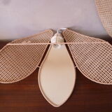 Duo of pink corolla sconces