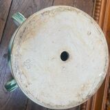 Old glazed terracotta pot cover