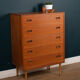 Retro Teak 1960s Mid Century Chest Of Drawers