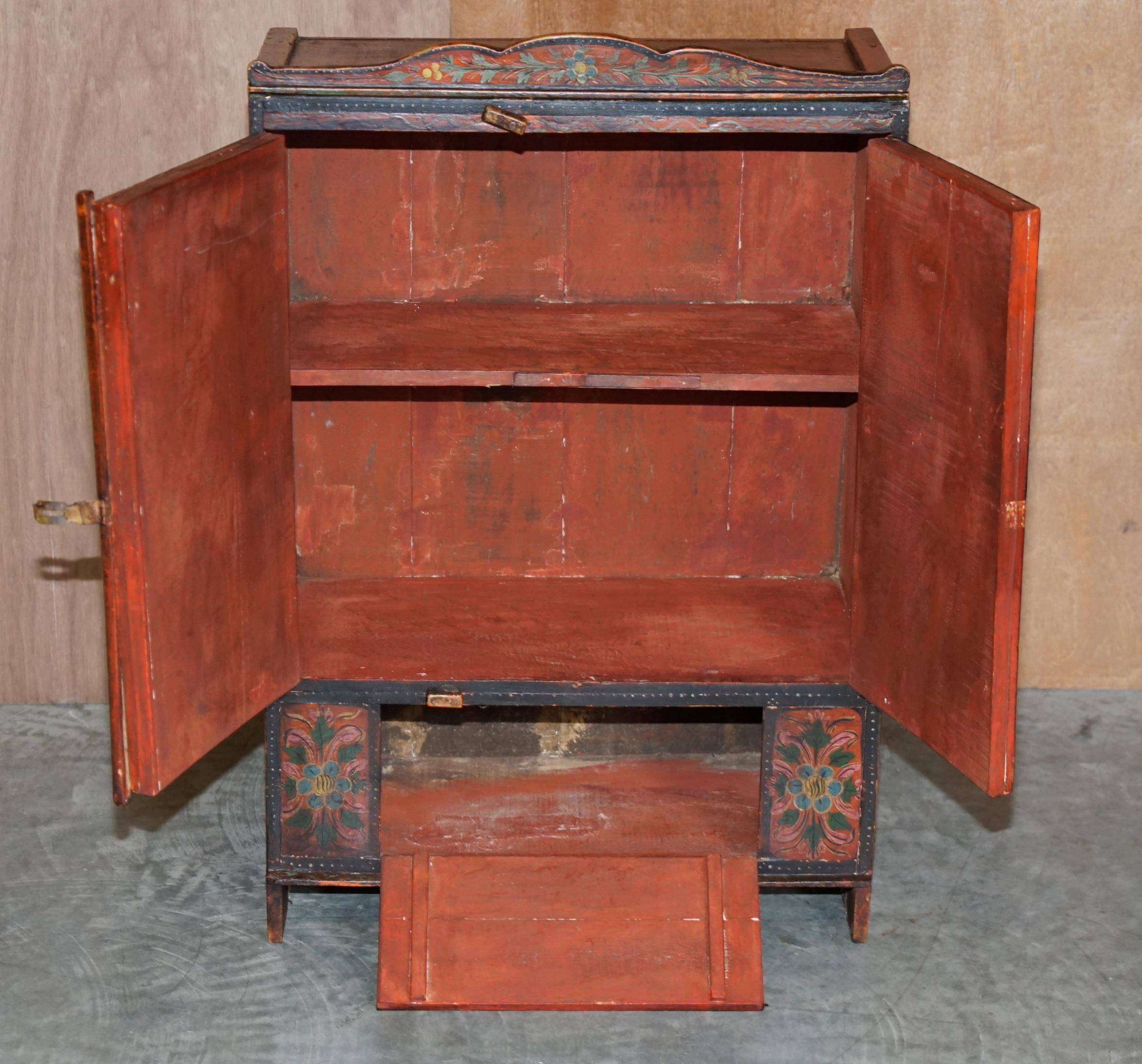Hand-painted cupboard from Eastern Europe circa 1860.