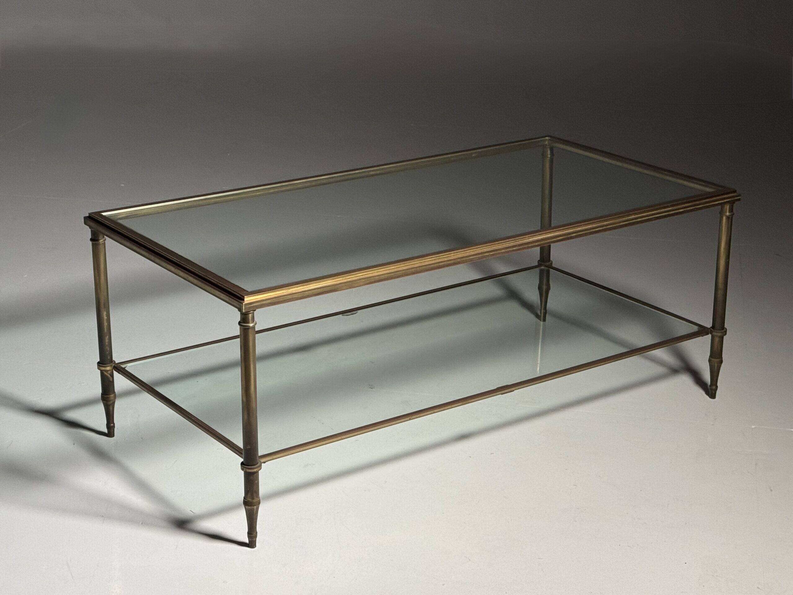 Mid-century glass coffee table
