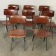 Lot de 8 chaises Spinstoel pour Marko années 60 Pays-Bas