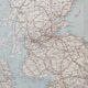 Vintage map of Great Britain 1972