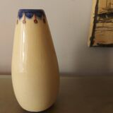 Signed art deco vase, bird of paradise décor