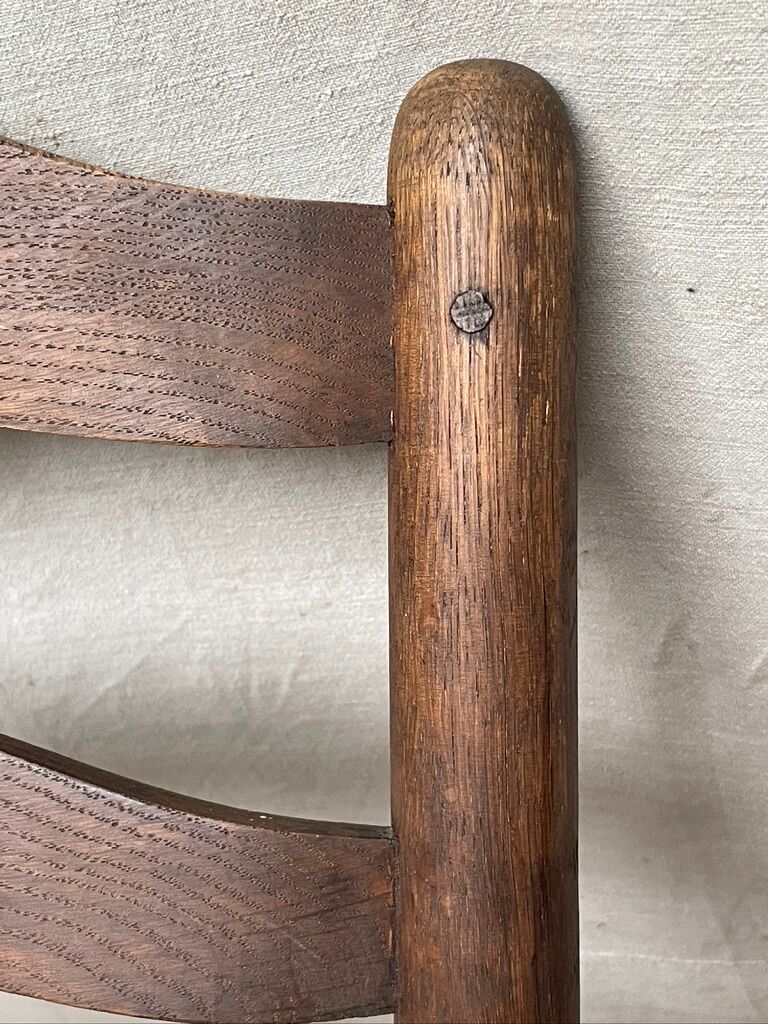 Pair of straw armchairs