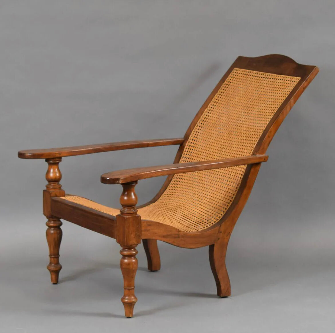 English rest chair - colonial walnut and cannage