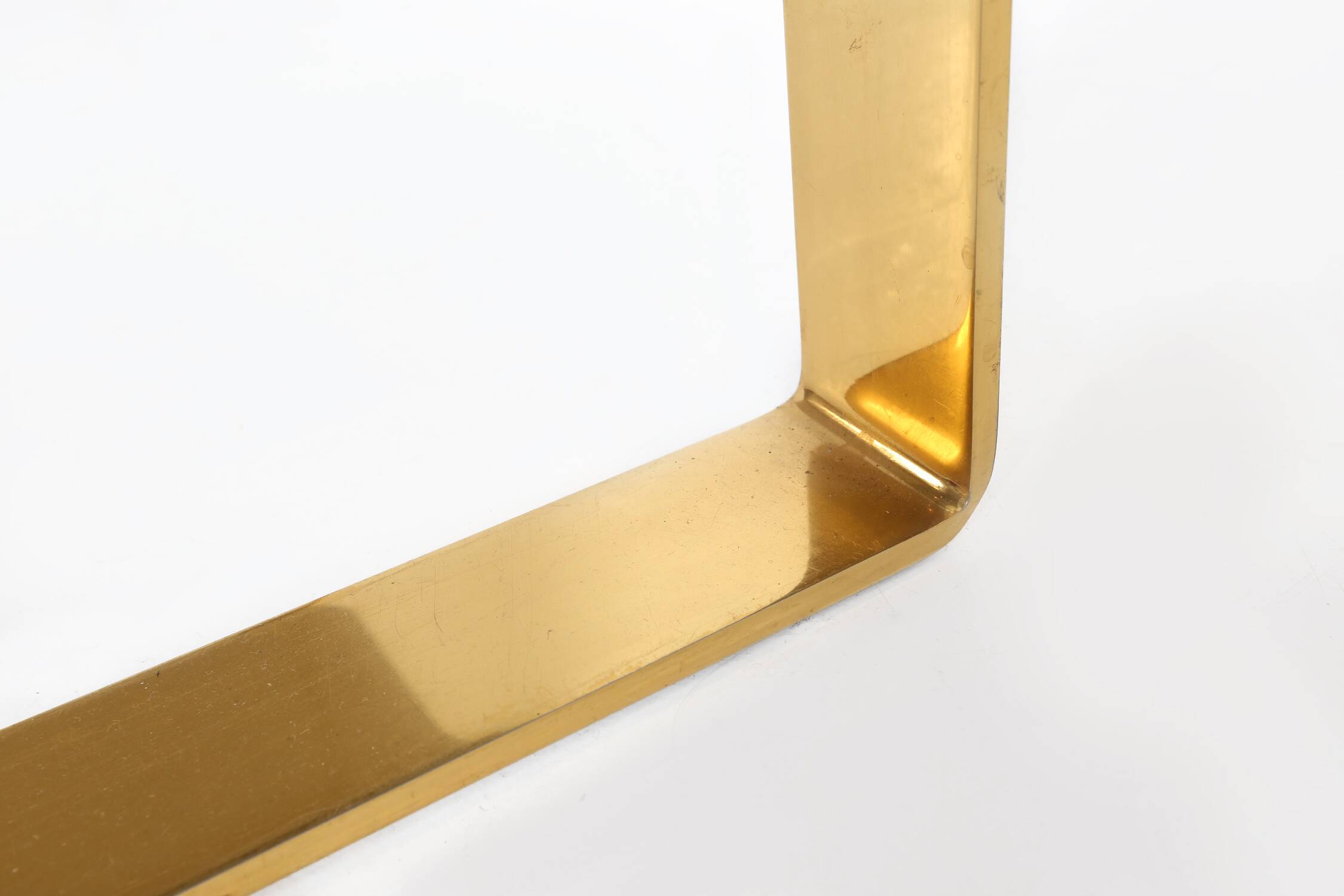 Mid-century coffee table with gold plated base and glass top, 1970s