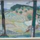 Gerhard Karlmark, Modern Landscape, 1960s, Oil on Panel, Framed