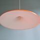 Large vintage orange plastic pendant light