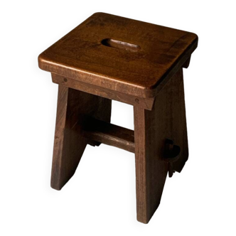 Tabouret / table d'appoint en bois massif
