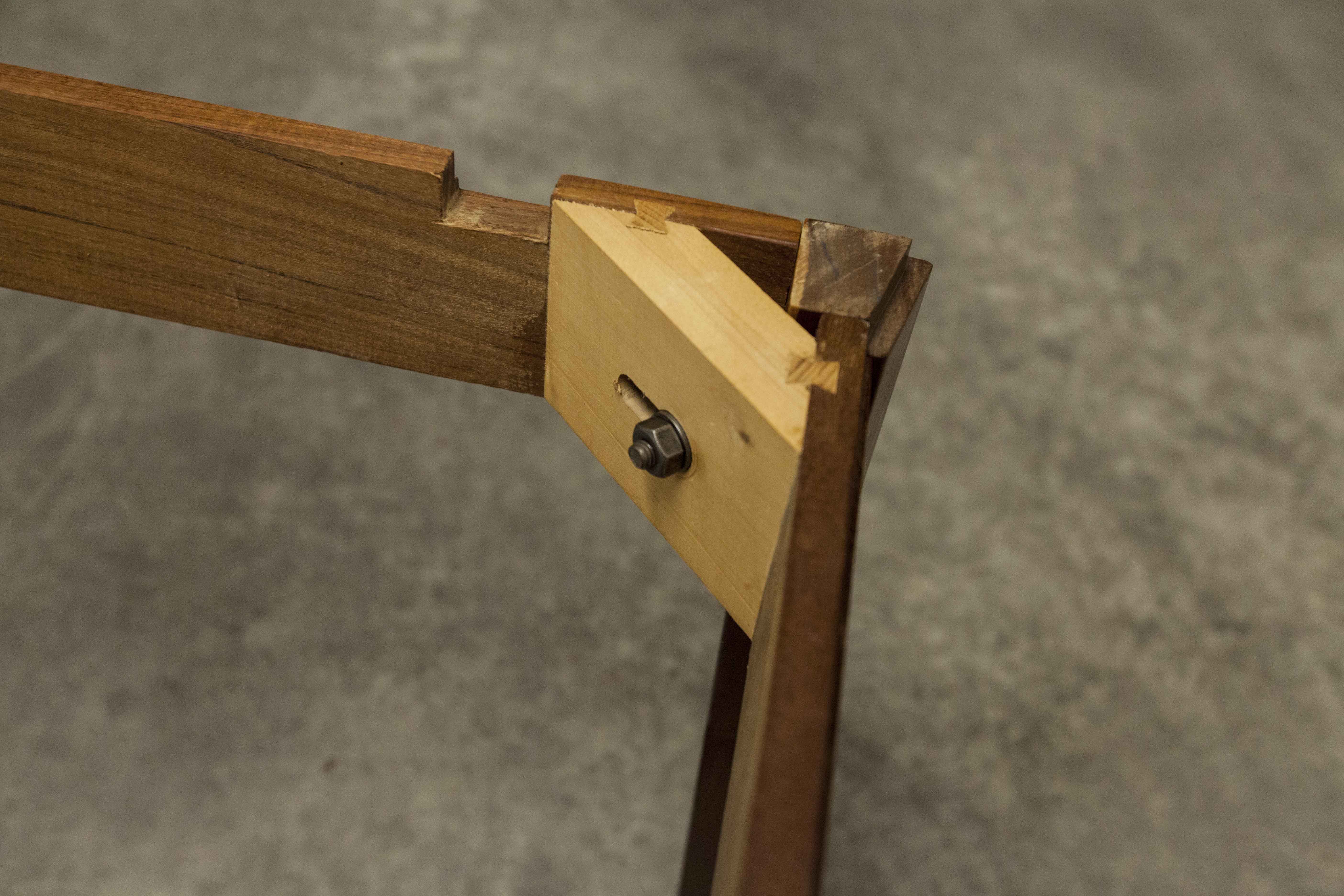 60's rectangular Scandinavian table with extension cords