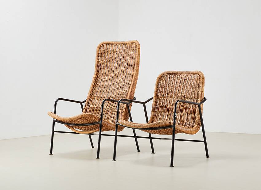 Dirk van Sliedregt Pair of Lounge Chairs for Gebr. Jonkers 1952