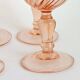 Pink rosé wine glasses