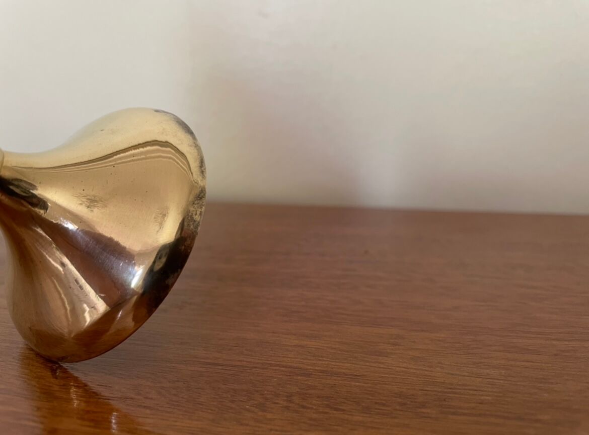 Gilded brass candlesticks