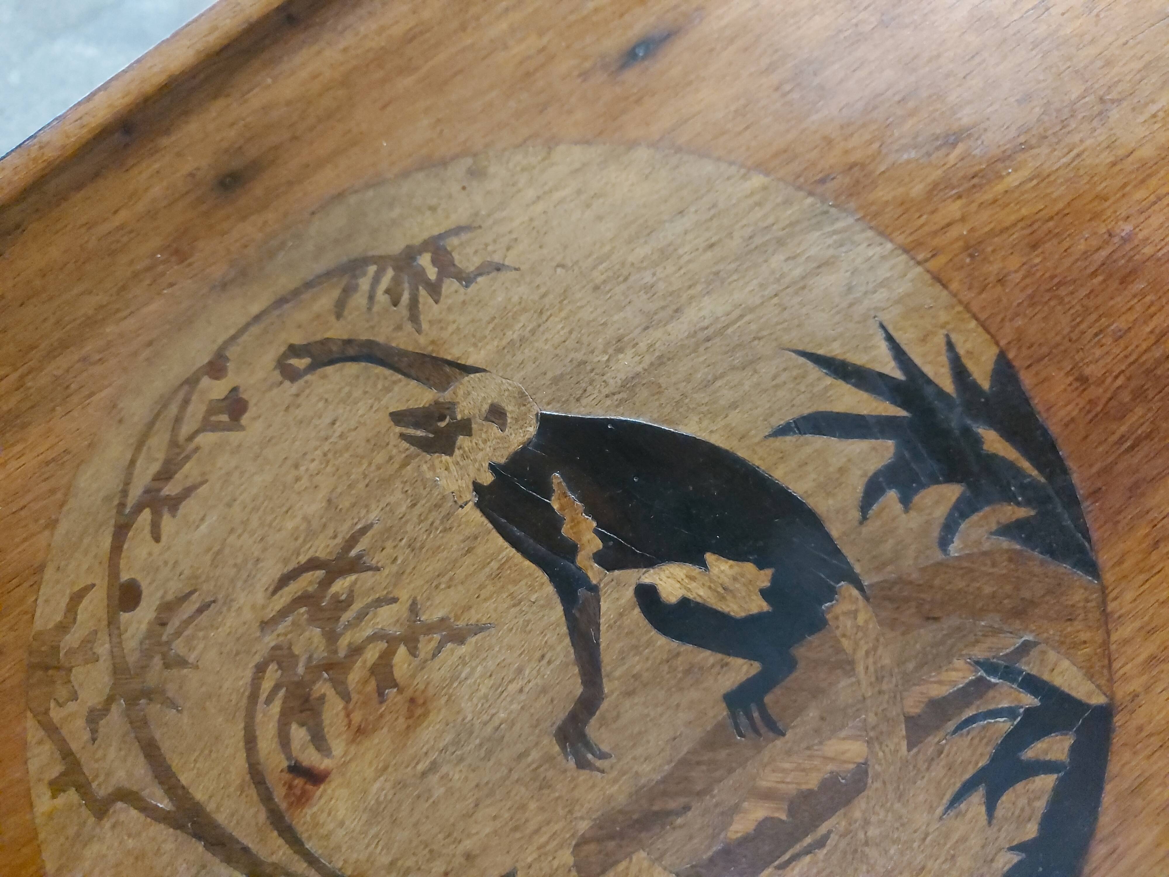 Art Deco marquetry side table