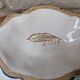 Old serving dish, vegetable dish, soup tureen without lid, flower decoration