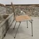 1960s chair in curved plywood on stainless steel base